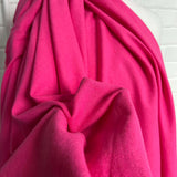 Fuschia Cotton Linen Blend Plain Woven Fabric Proper Graft - Pink CU