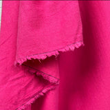 Fuschia Cotton Linen Blend Plain Woven Fabric Proper Graft - Pink Hang