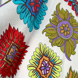 Ray Of Colour Italian Cotton Abstract Multi Floral Sundalia Fabric CU