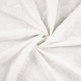 Rosalie White Embroidered Cotton Poplin 160gsm Dress Fabric Swirl