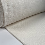 Sackcloth White Cotton Viscose Polyamide Loosely Woven Fabric Bolt