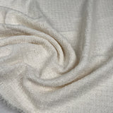 Sackcloth White Cotton Viscose Polyamide Loosely Woven Fabric CU