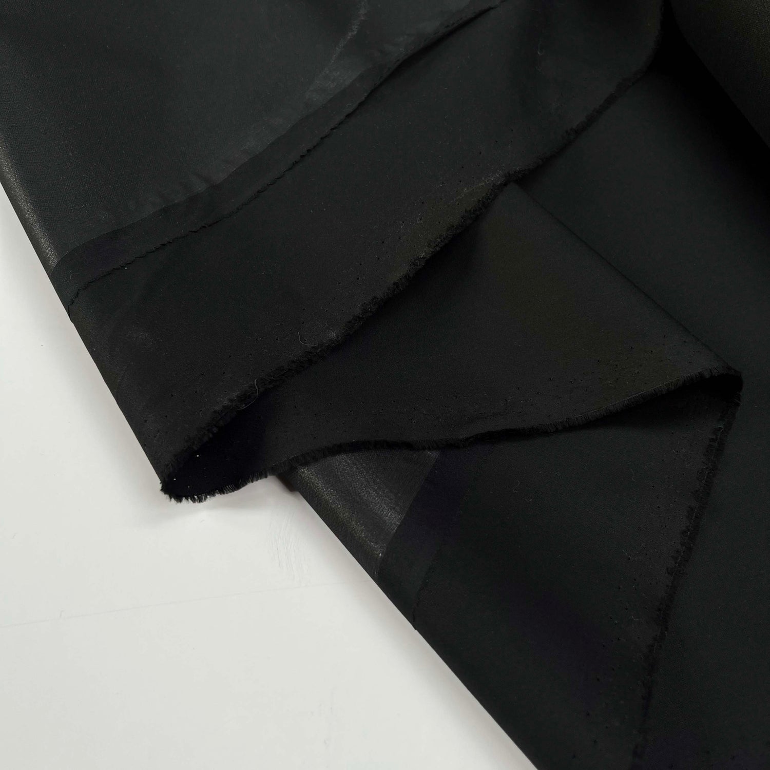 Sailaway Black Cotton Italian Waterproof Coating Fabric Fold