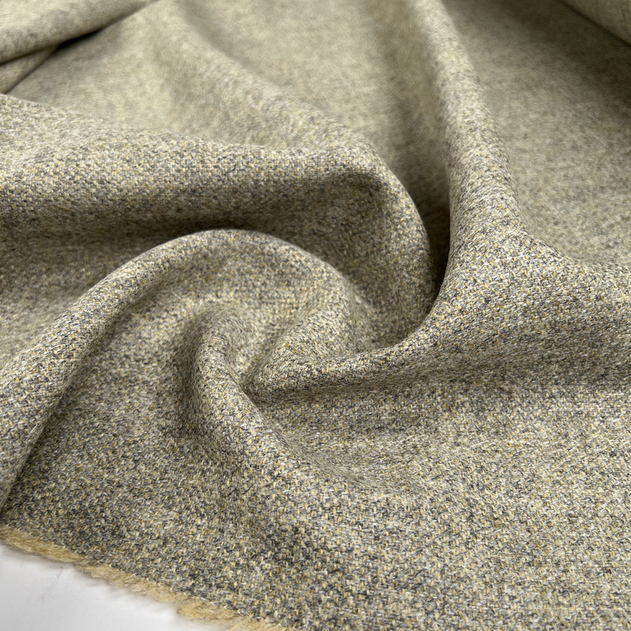 Saltaire Wool Beige Yorkshire Woven Marl Jacketing Fabric CU