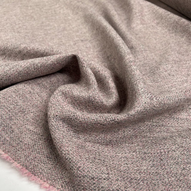 Saltaire Wool Blush Yorkshire Woven Marl Jacketing Fabric CU