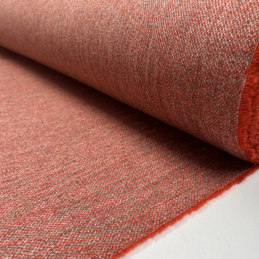 Saltaire Wool Coral British Yorkshire Woven Marl Jacketing Fabric Roll
