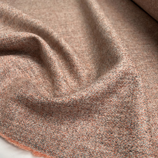 Saltaire Wool Salmon British Yorkshire Woven Marl Jacketing Fabric CU