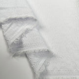 Seersucker Shirting White Polyester Nylon Woven Stripe Dress Fabric Fold