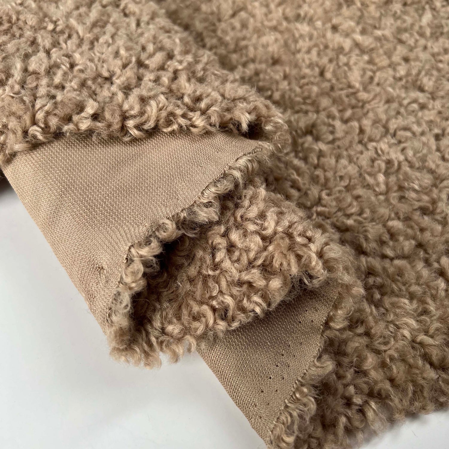 Sheepskin Heavy Boucle Camel Batch 2 Fold