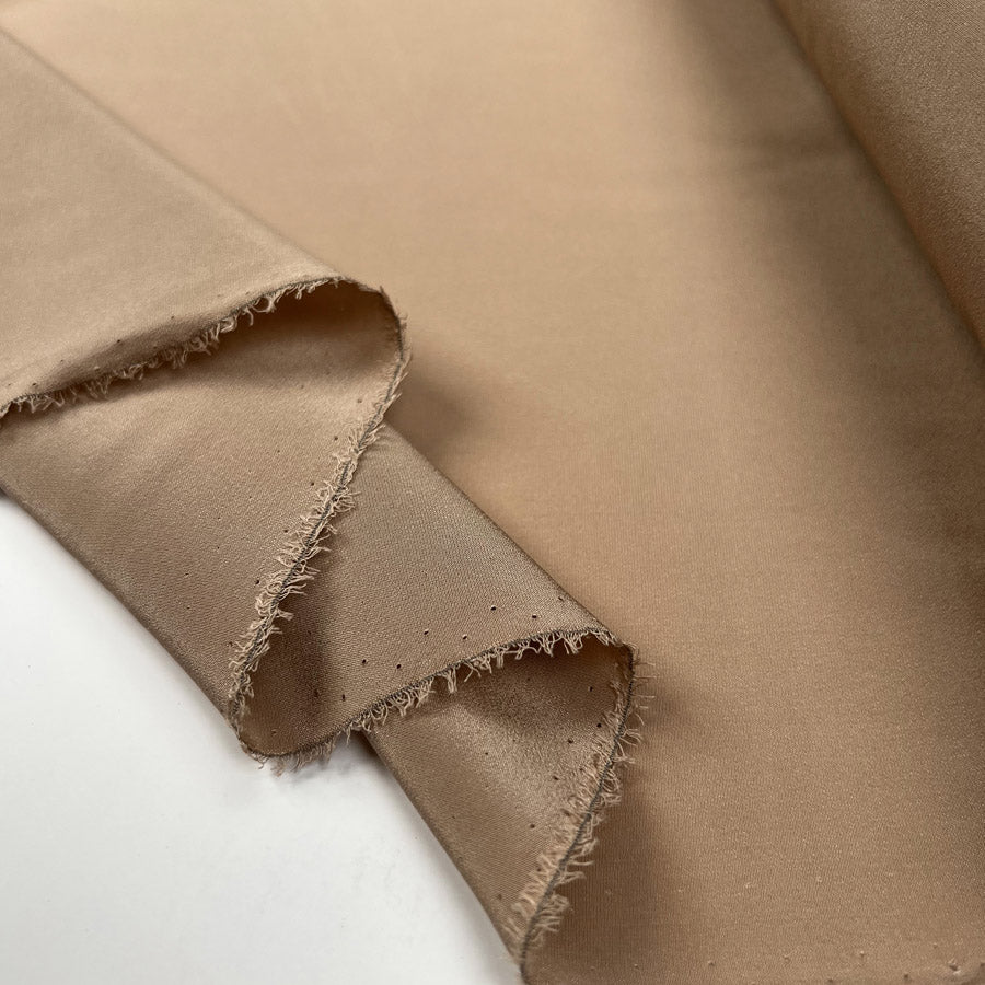 Silk Crepe De Chine 16 Momme Nude Ex Designer Italian Deadstock Fabric Fold