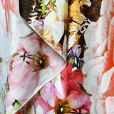 Cotton Silk Blend Floral Print Fabric Silks of Italy - Veneto Hang