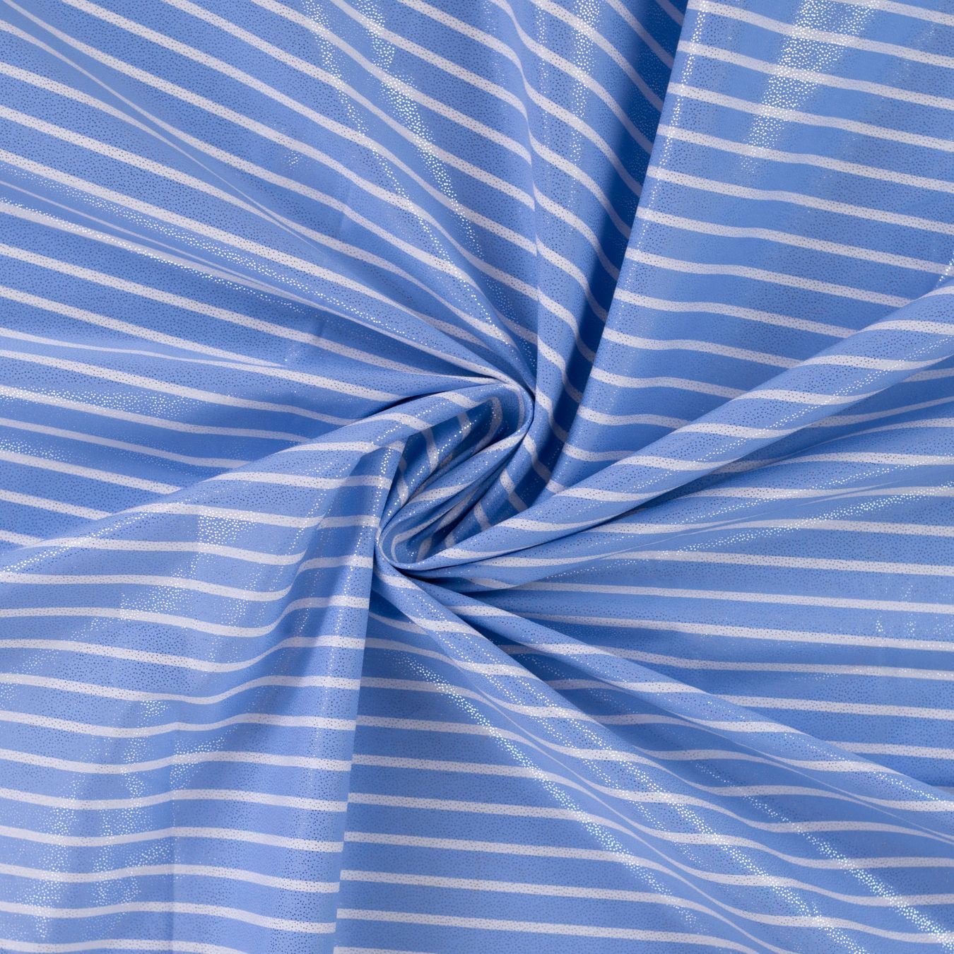Silver Glint Shirting Foil Printed Cotton 105gsm Dress Fabric Swirl