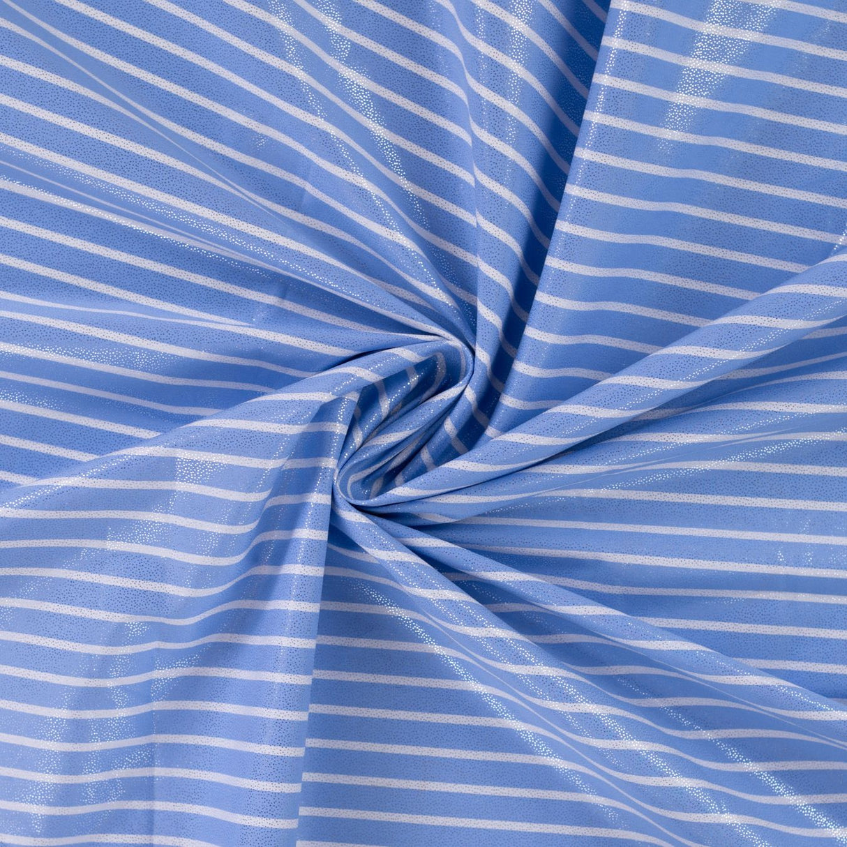 Silver Glint Shirting Foil Printed Cotton 105gsm Dress Fabric Swirl