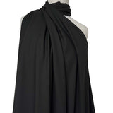Smart Easy Polyester Viscose Elastane Black Stretch Woven Suiting Fabric Close Mannequin