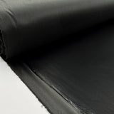 Soft Backed Faux Leather Black Polyurethane Polyester Leatherette Textured Fabric Roll