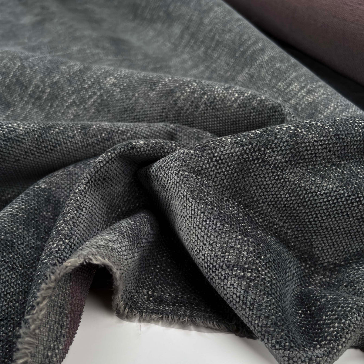Soft Chenille Furnishing Ash Polyester Grey Fire Retardant Upholstery Fabric CU