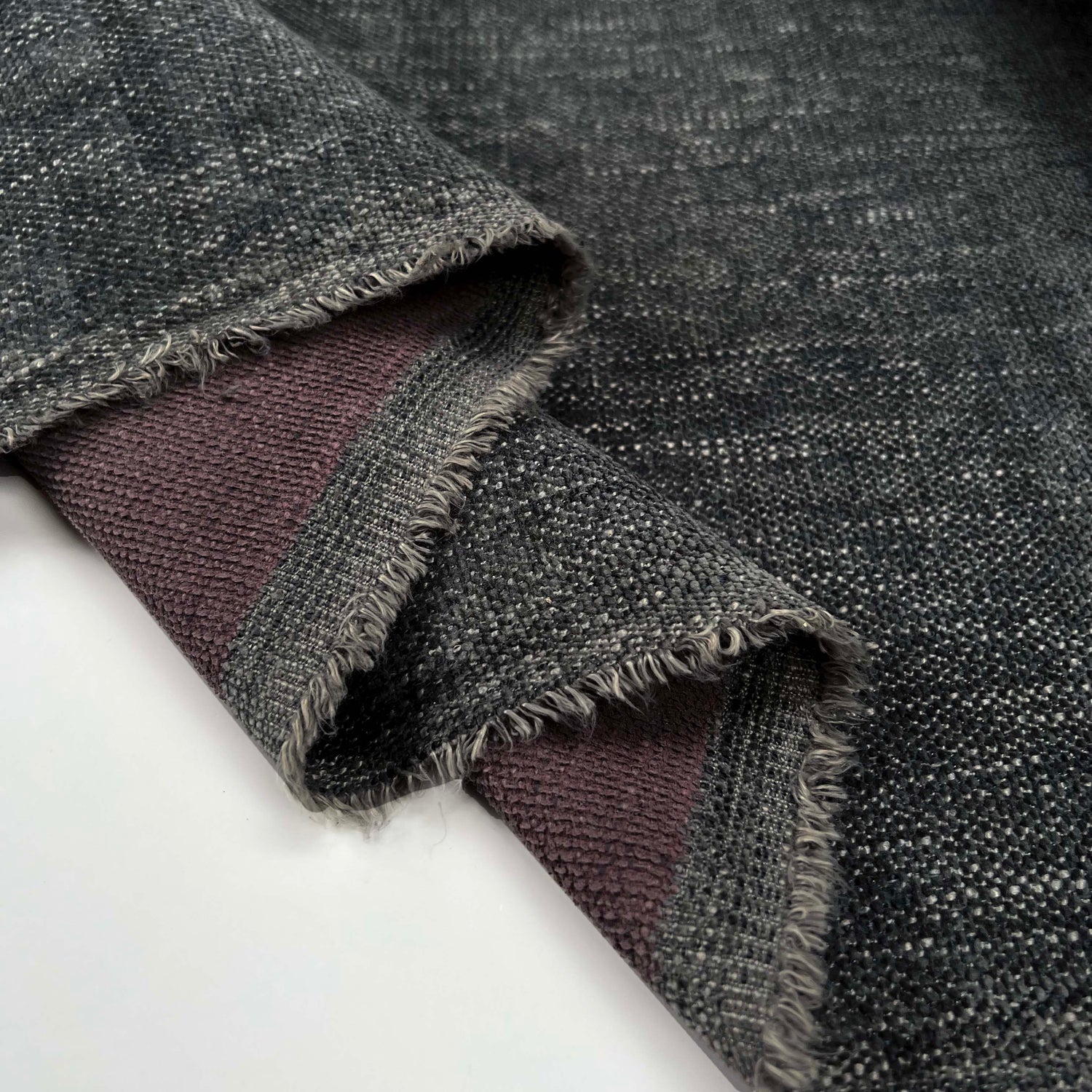 Soft Chenille Furnishing Ash Polyester Grey Fire Retardant Upholstery Fabric Fold