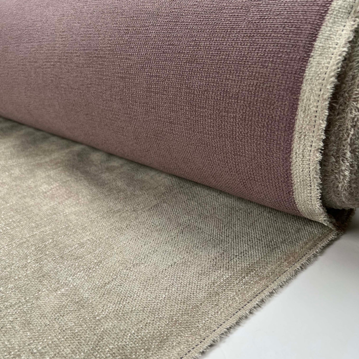 Soft Chenille Furnishing Taupe Poly Fire Retardant Fabric Roll