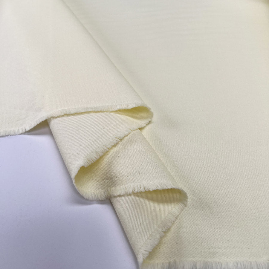 Soft Cotton Twill Mellow Yellow Vanilla Woven Dress Fabric Fold