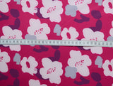 Soft Shell Pink Floral Microfleece Polyester Pink Material Ruler