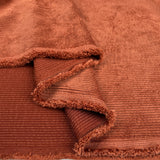 Soft Washed Corduroy Rust Needlecord Polyester Polyamide Spandex Stretch Heavy Trouser Fabric Fold