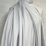 Softest Striped Cotton Italian Blue Pink Fabric Mannequin