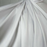 Herringbone Ex-Designer Italian Cotton Fabric Softly Spoken White CU