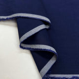 Plain French Navy Viscose Shirting Fabric Something For the Weekend Fold