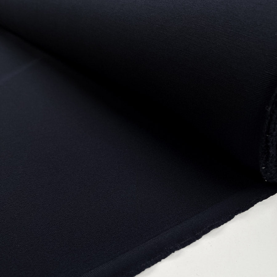 Stay Loose Wool Crepe Elastane Navy Stretch Suiting Fabric Roll