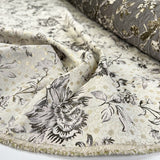 Sterling Brocade Golden Taupe Floral Polyester Metallic Brocade Jacquard Dress Fabric CU