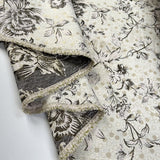 Sterling Brocade Golden Taupe Floral Polyester Metallic Brocade Jacquard Dress Fabric Fold