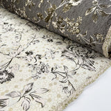 Sterling Brocade Golden Taupe Floral Polyester Metallic Brocade Jacquard Dress Fabric Roll