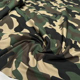 Stof Avalana Jersey Camoflage Cotton Elastane Green Army Knit Dress Fabric CU