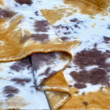 Cotton Viscose Dress Fabric Stretch Needlecord Tie-Dye - Orange Fold