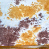 Cotton Viscose Dress Fabric Stretch Needlecord Tie-Dye - Orange Ruler
