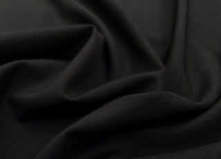 Polyester Viscose Elastane Suiting Fabric Stretch Twill Black CU