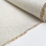 Stripeaway Linen Mix Mustard Viscose Latte Woven Shirting Fabric Roll