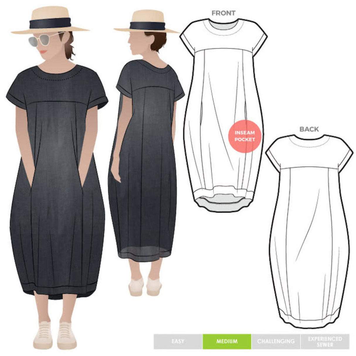 Style Arc - Sydney Designer Dress Pattern (UK 4-16)