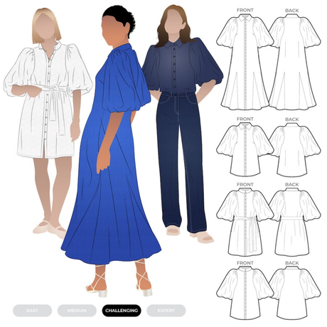 Style Arc Dallas Woven Shirt Dress Pattern