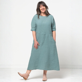 Style Arc Yvette Woven Dress Pattern Mint Front