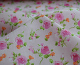 Summer Rose Pink fabric 80pc polyester 20pc cotton