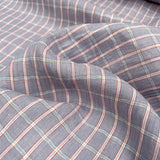 Sunday Best Lilac Check Ex Designer Linen Woven Shirting Fabric CU