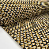 Sunspun Chevron Knit Mustard Navy White Abstract Fabric Bolt