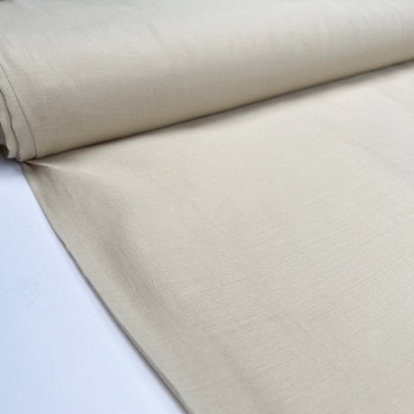 Superfine Lyocell Polyester Cream Sheer Woven Dress Fabric Bolt