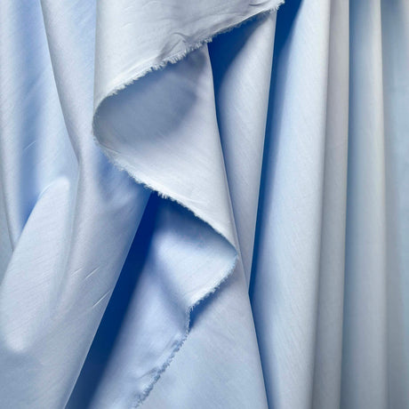 Fine 100% Cotton Dressmaking Fabric Supima Cotton Lawn – Sky Blue Hang