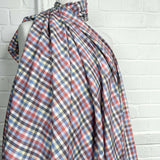 Swiss Coloured Check Shirt Fabric Supima Cotton - Red Sky at Night Side