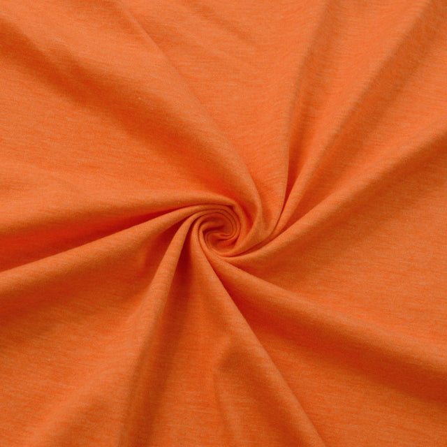 Tangerine Viscose Lycra Orange Knit Jersey Fabric Twist