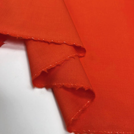 Tango Stretch Wool Elastane Plain Orange Woven Suiting Fabric Fold