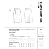 The Assembly Line - Elastic Waist Maxi Skirt Pattern Back Cover