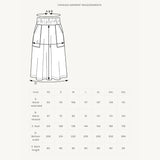 The Assembly Line - Elastic Waist Maxi Skirt Pattern Finished Garment Measurements